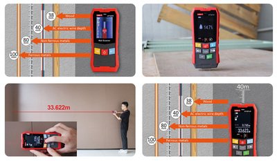 UNI-T ψηφιακός αναλυτής τοίχου UT387E, ανιχνεύει μέταλλο/ξύλο/καλώδια - Image 2