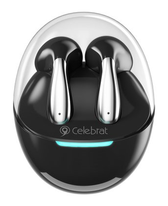 CELEBRAT earphones με θήκη φόρτισης W51, True Wireless, Φ13mm, μαύρα - Image 4
