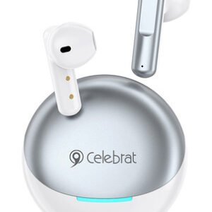 CELEBRAT earphones με θήκη φόρτισης W61, True Wireless, 13mm, 25/200mAh, λευκά