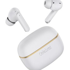 CELEBRAT earphones με θήκη φόρτισης WD03, True Wireless, 13mm, 30/300mAh, λευκά