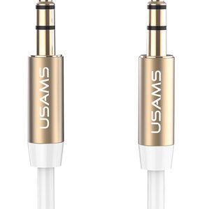 USAMS καλώδιο ήχου 3.5mm YP-01, AUX, 1m, λευκό