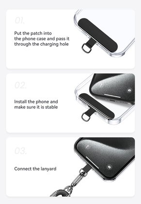 USAMS κορδόνι καρπού για κινητά ZB317, 34cm, universal, μπλε - Image 4